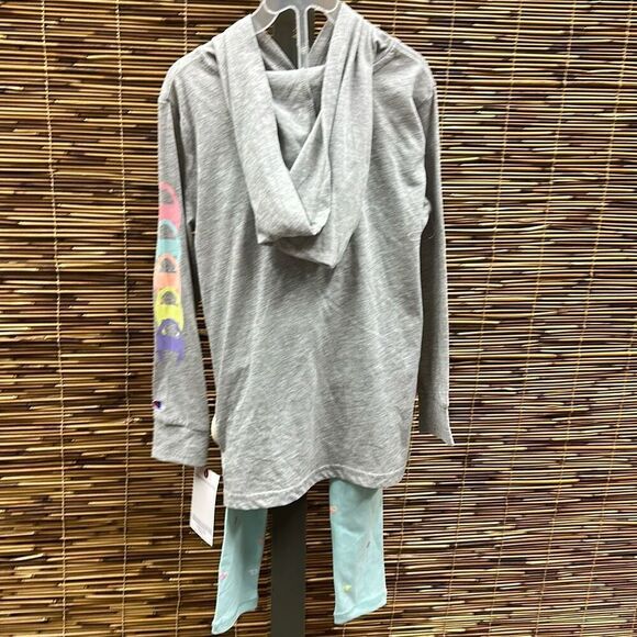 Oxford Heather Overlap Logo Lightweight Hoodie & Leggings - Toddler & Girls Size - Picture 3 of 3